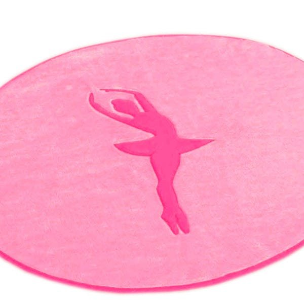 Tapete Infantil para Quarto de Menina 1,10M x 95cm com Bordado Bailarina Pelúcia e Antiderrapante - 3
