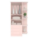 Ver imagem 7 de Berço Doce Sonho Rosa Acetinado + Cômoda C/ Trocador + Guarda-roupa 2p Doce Sonho Acetinado