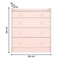 Ver imagem 5 de Berço Doce Sonho Rosa Acetinado + Cômoda C/ Trocador + Guarda-roupa 2p Doce Sonho Acetinado