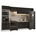 Ver imagem 2 de Armário de Cozinha Completa 350 cm Branco/Preto Lux Madesa 01