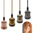 Ver imagem 4 de Lustre Pendente Luminaria Vintage Metal Rose