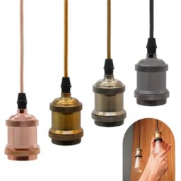 Lustre Pendente Luminaria Vintage Metal Rose - 4