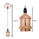 Ver imagem 6 de Lustre Pendente Luminaria Vintage Metal Rose