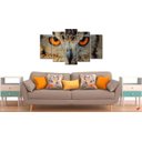 Ver imagem 2 de Quadro decorativo paisagem coruja para quartos e salas 5 peças