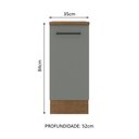 Ver imagem 4 de Balcão Armário de Cozinha 35 cm 1 Porta Rustic/Cinza Agata Madesa