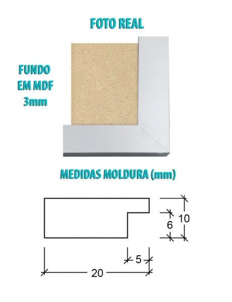 Quadro Cidades trio 63x43 - Branco - 4
