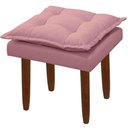 Ver imagem 1 de Puff Decorativo Heloíse Veludo Rosê