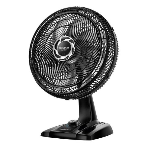 Ventilador de Mesa 40cm Turbo Nvt-40-8p-nb Mondial com 8 Pás Preto e Prata