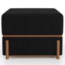Ver imagem 6 de Puff Decorativo Retangular para Sala de Estar Domus L02 Couríssimo Preto - Lyam Decor