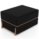 Ver imagem 1 de Puff Decorativo Retangular para Sala de Estar Domus L02 Couríssimo Preto - Lyam Decor