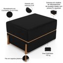 Ver imagem 4 de Puff Decorativo Retangular para Sala de Estar Domus L02 Couríssimo Preto - Lyam Decor