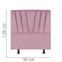 Ver imagem 3 de Cabeceira Estofada Bélgica 90CM Solteiro Courino Rosa - D A DECOR