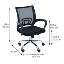 Ver imagem 5 de Cadeira de Escritório Ergonômica Executiva Secretaria Tela Mesh Rodízios  Altura Ajustável NR17
