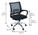 Ver imagem 5 de Cadeira de Escritório Ergonômica Executiva Secretaria Tela Mesh Rodízios  Altura Ajustável NR17