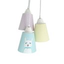 Ver imagem 2 de Lustre Pendente Luminária Desenho Lhama Rosa, Amarelo e Verde Claro