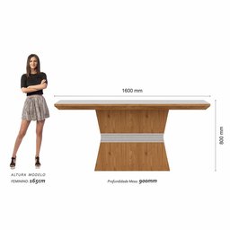 Conjunto Mesa de Jantar 6 Cadeiras Nairóbi Cinam/off Whi/bege - Ma Cinamomo/off White/bege 03 - 3