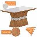 Ver imagem 2 de Conjunto Mesa de Jantar 6 Cadeiras Nairóbi Cinam/off Whi/bege - Ma Cinamomo/off White/bege 03
