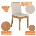 Ver imagem 4 de Conjunto Mesa de Jantar 6 Cadeiras Nairóbi Cinam/off Whi/bege - Ma Cinamomo/off White/bege 03