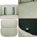 Ver imagem 6 de Namoradeira e Poltronas Orgânica Chloe Boucle Verde com Almofada Plumante - Arkell
