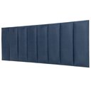 Ver imagem 3 de Cabeceira Queen Veludo Azul Placa Modulada Estofada Ripada Adesiva
