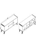 Ver imagem 3 de Rack para TV até 55 Polegadas Curve MB1121 Mel