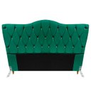 Ver imagem 1 de Cabeceira King Size Cama Box de Casal Quarto Estofada Barcelona 198cm:suede Azul Turquesa