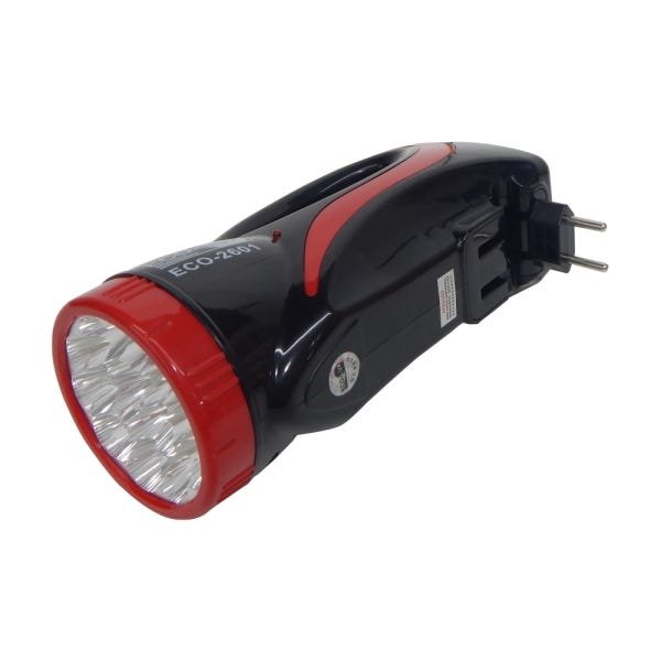 Lanterna Recarregável Tocha Eco-Lux 2601N Preta - 15 Leds - 2