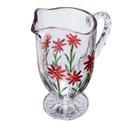 Ver imagem 2 de Conjunto de Jarra com 6 Taças de Cristal Red Flower 1,3L / 320ml Wolff