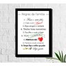 Quadro Decorativo 10 Regras da Família 1 peça - 1