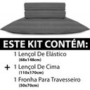 Ver imagem 2 de Jogo De Cama Lençol Para Mini Cama Montessoriana 100% Algodão Percal 300 Fios Premium BF Colchões