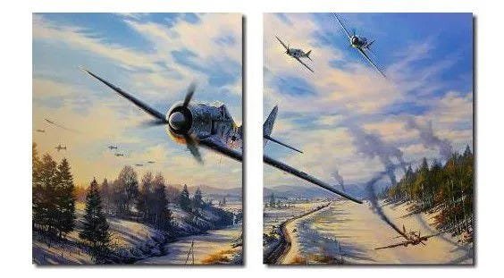 Quadro Decorativo Jogo War Thunder 2 Peças - 1