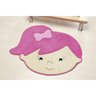 Tapete Infantil Menina Lívia para Decoração de Quarto Antiderrapante e Tecido Pelúcia Bordada - 1