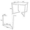 Ver imagem 3 de Mesa Jantar Industrial Quadrada 90Cm Preta Base V Dourada Com 4 Cadeiras Madeira Pretas Cor: Preto