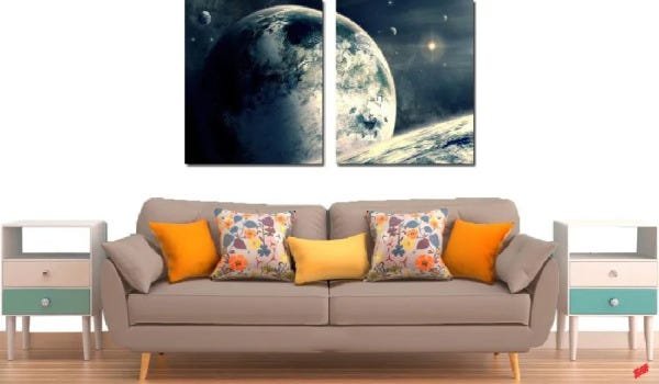 Quadro Decorativo Paisagens Planetas 2 Peças - 2