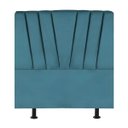 Ver imagem 1 de Cabeceira Estofada Cama Box Solteiro 100 Cm Malu Suede:azul Turquesa