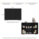 Ver imagem 4 de Aparador Buffet 3 Portas com Pés Quadrados Veneza Multimóveis V1010 Preto/Branco