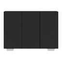Ver imagem 7 de Aparador Buffet 3 Portas com Pés Quadrados Veneza Multimóveis V1010 Preto/Branco