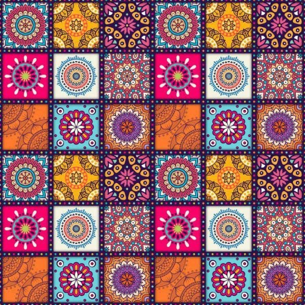 Adesivo Decorativo Estilo Mandala Colorida - 1