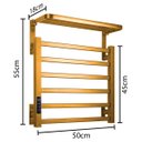 Ver imagem 4 de Toalheiro Elétrico Térmico Aquecido 45x 50 Dourado 220V