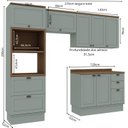 Ver imagem 3 de Cozinha Modulada Completa 4 Peças 100% Mdf Modelo Americano Provençal Iluminata