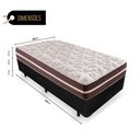 Ver imagem 3 de Cama Box Solteiro 88 Tecido Sintético Preto com Colchão Little Angel - Bello Box - Mola Superlastic