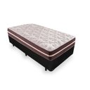 Ver imagem 1 de Cama Box Solteiro 88 Tecido Sintético Preto com Colchão Little Angel - Bello Box - Mola Superlastic