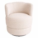 Ver imagem 5 de Poltrona Giratória Vitta Bouclé Off White - Sallar Home