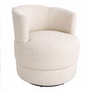 Ver imagem 1 de Poltrona Giratória Vitta Bouclé Off White - Sallar Home