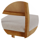 Ver imagem 2 de Cadeira Gipsy Freijó Encosto Telinha Quadrada Pintada Assento em Tecido 57 e Madeira Maciça