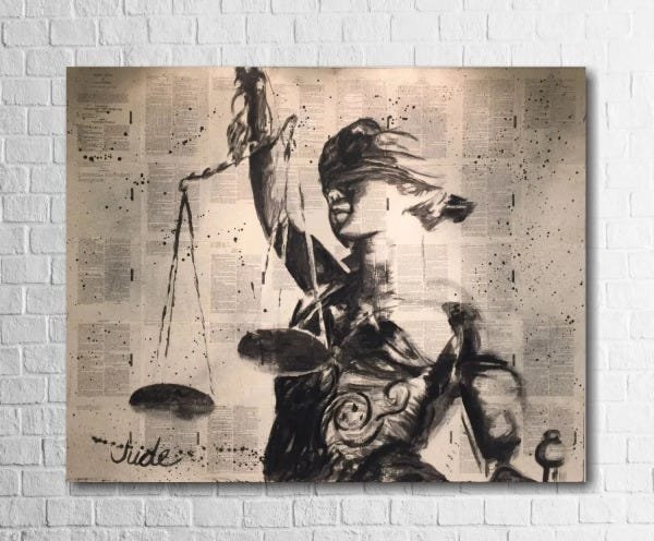 Quadro Decorativo Deusa da Justiça 1 peça - 1
