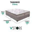 Ver imagem 3 de Cama Box Viúvo e Colchão Four Season Molas V-store Cinza