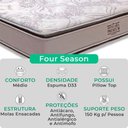 Ver imagem 2 de Cama Box Viúvo e Colchão Four Season Molas V-store Cinza