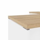 Ver imagem 6 de Mesa de Escritório 40mm em L Pés Painel F5 Office Cor:Macadâmia com Branco