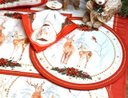 Ver imagem 1 de Kit Sousplat + Guardanapo Natal Cervos Nsw 8 Peças sem Base